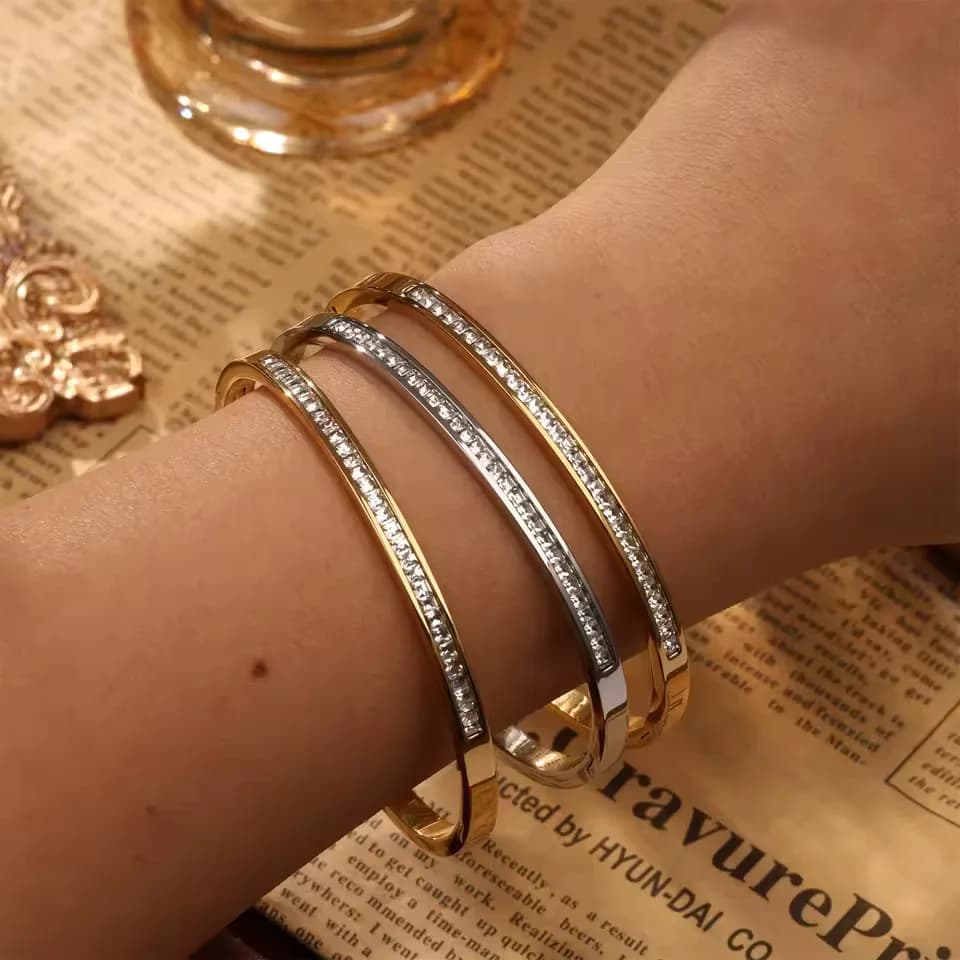 LuxeNail Minimalist Titanium Steel Bracelet
