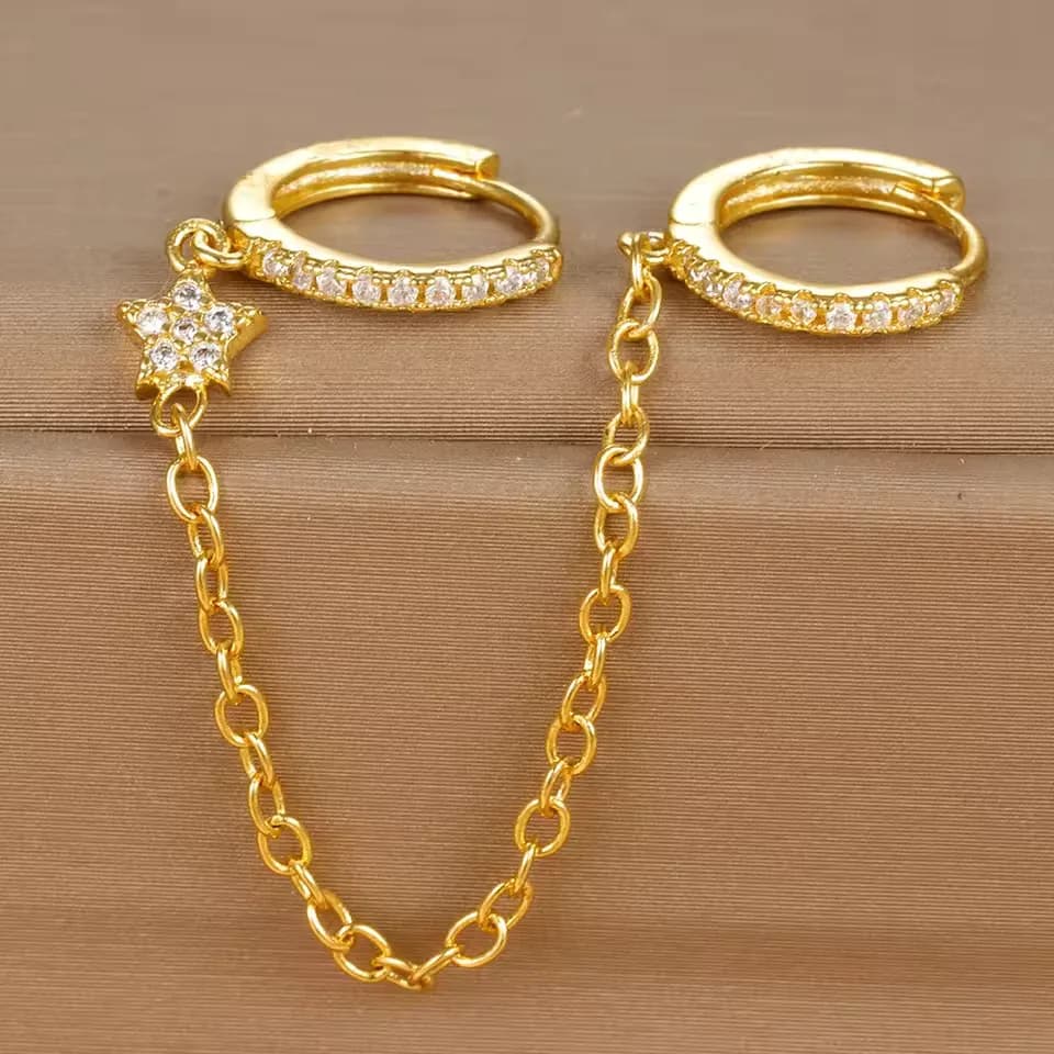 StellaChain Star Drop Earrings