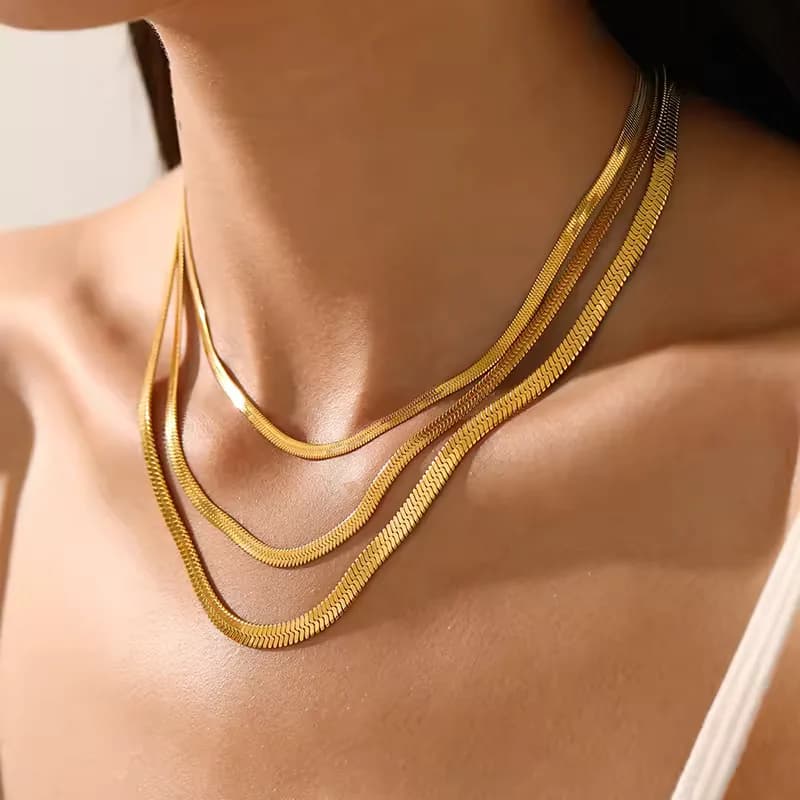 AureaChevron Gold Plated Choker Necklace