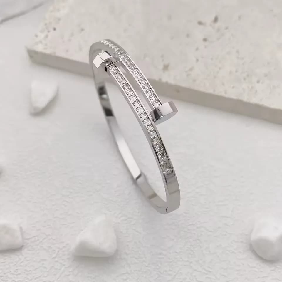 Eterna Knot Stainless Steel Charm Bracelet
