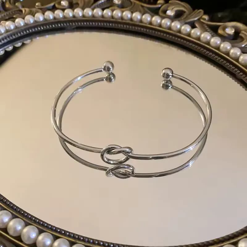 Bracciale intrecciato vintage in acciaio inossidabile TwistWeave