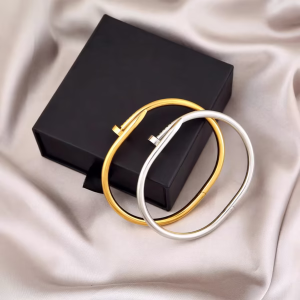 LuxeNail Minimalist Titanium Steel Bracelet - Image 3