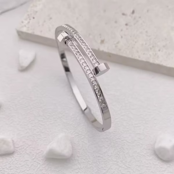 Eterna Knot Stainless Steel Charm Bracelet - Image 2
