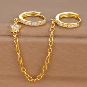 Stainless steel star chain earrings StellaChain