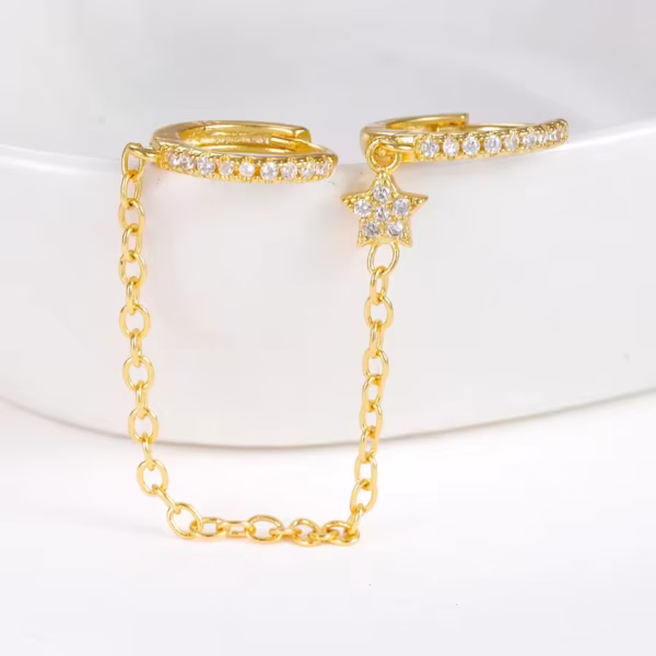 StellaChain Star Drop Earrings - Image 3