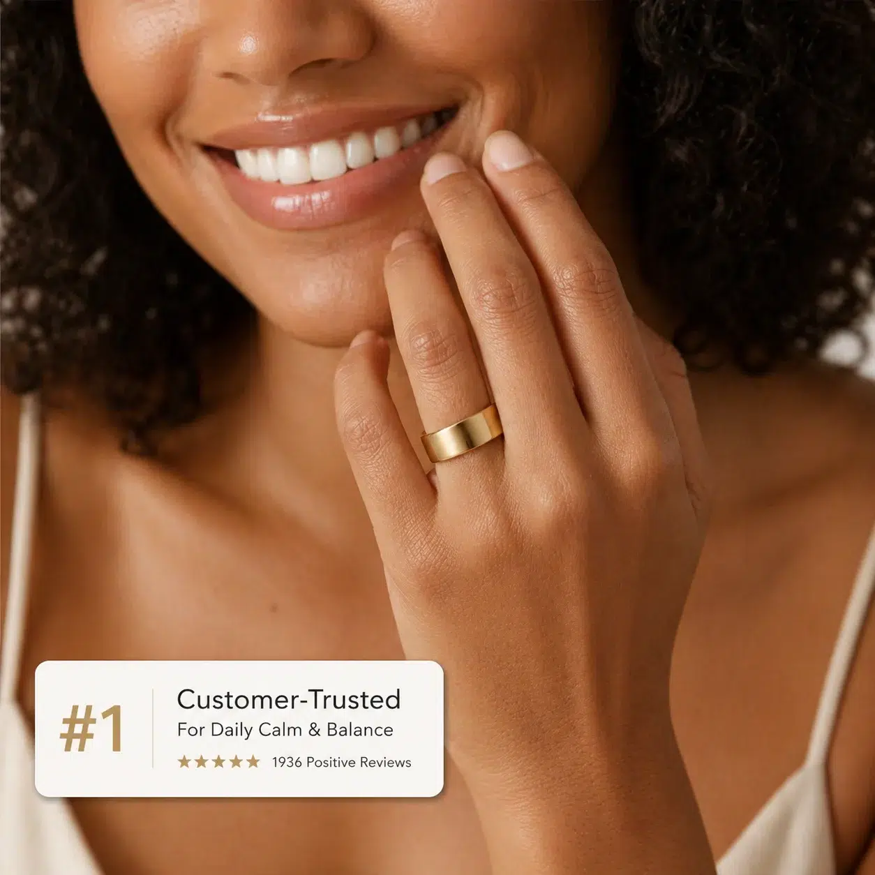 Siya Ring - The Bio-Field Energy Harmonizer 1 Close-up of the Siya Ring wearable highlighting the premium finish and ergonomic hardware design.